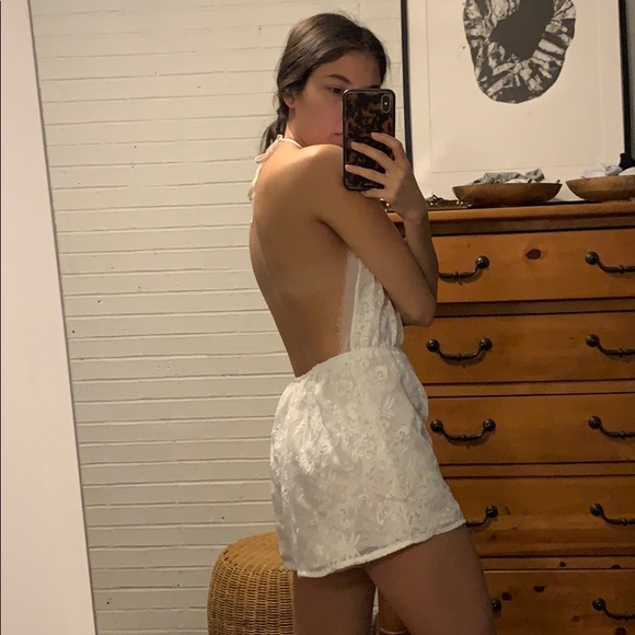 Kendall & Kylie Playsuit White Romper - Picture 2 of 3